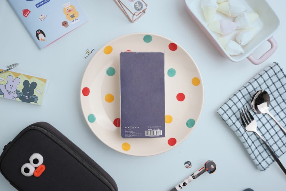 สมุดโน๊ต Ropamoda mini PVC Monthy planner สีน้ำเงิน